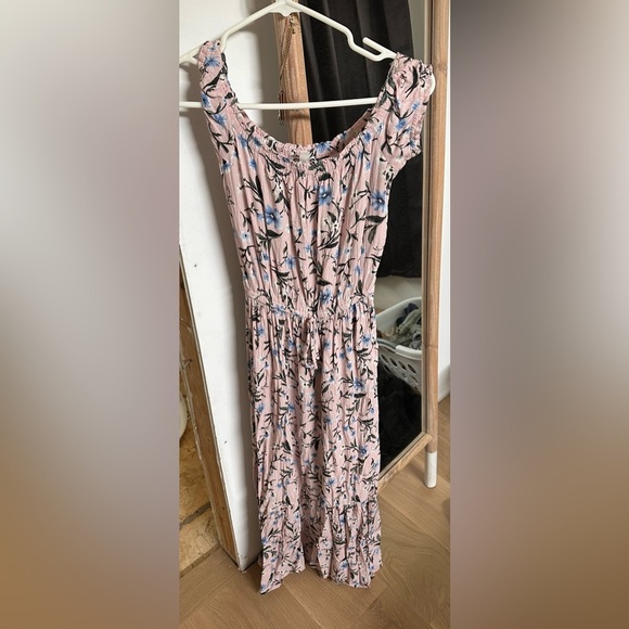 American Eagle Floral Pink Off-Shoulder Dress - Picture 2 of 3
